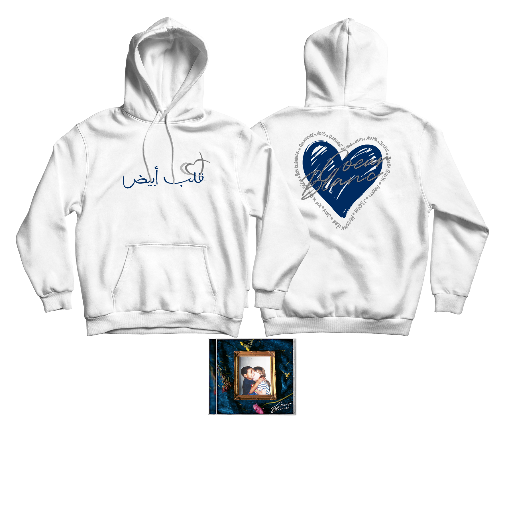 PACK CD ÉDITION LIMITÉE + HOODIE "COEUR BLANC"